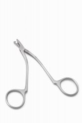 Wundklammerzange, gebogen, 9 cm von HEBU