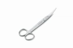 Chirurgische Schere nach Mayo, gebogen, st/st, 14,5 cm für Linkshänder von Erbrich
