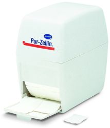 Pur Zellin, 4 x 5 cm, 500 Stück, Rolle unsteril im Spender