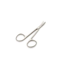 Babynagelschere, gebogen und abgestumpft, 9,5 cm für Linkshänder von Erbrich